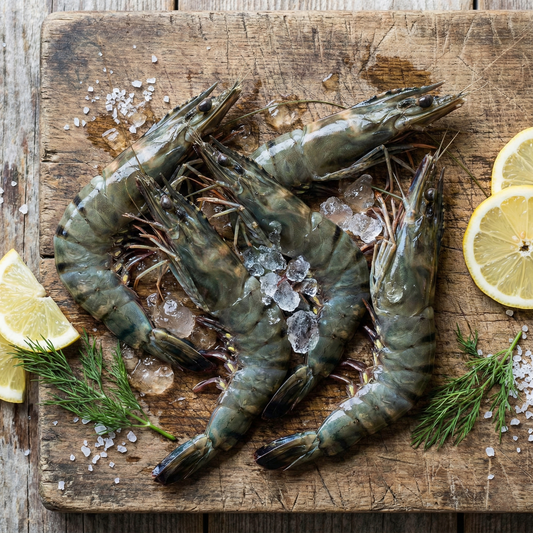 Fresh Giant African Tiger Prawns (3-4 per lb)